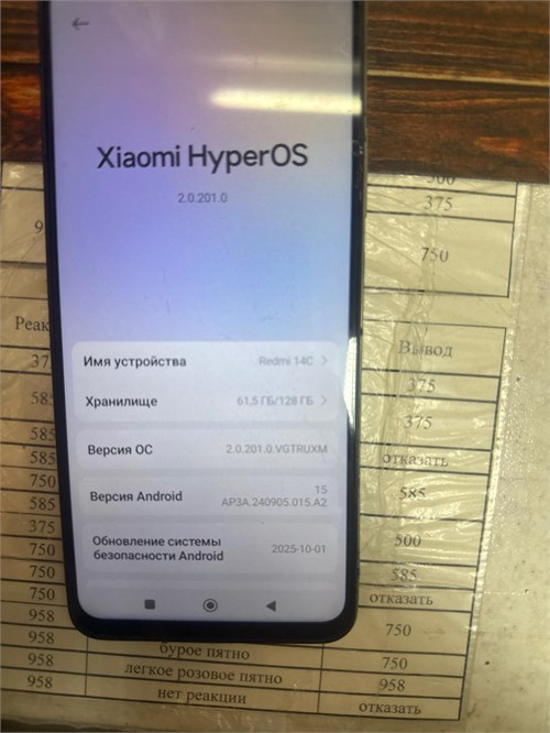 XIAOMI REDMI 14C 4/128 ГБ 890000687550