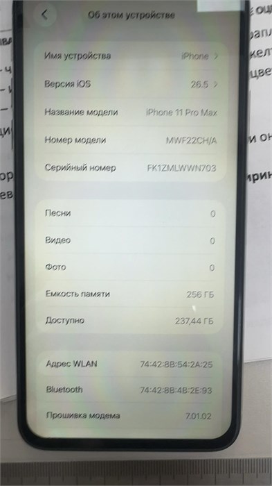 APPLE IPHONE 11 PRO MAX 256 ГБ 890000773402