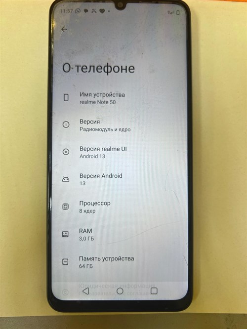 REALME NOTE 50 3/64 ГБ 890000507466 - фото 736687