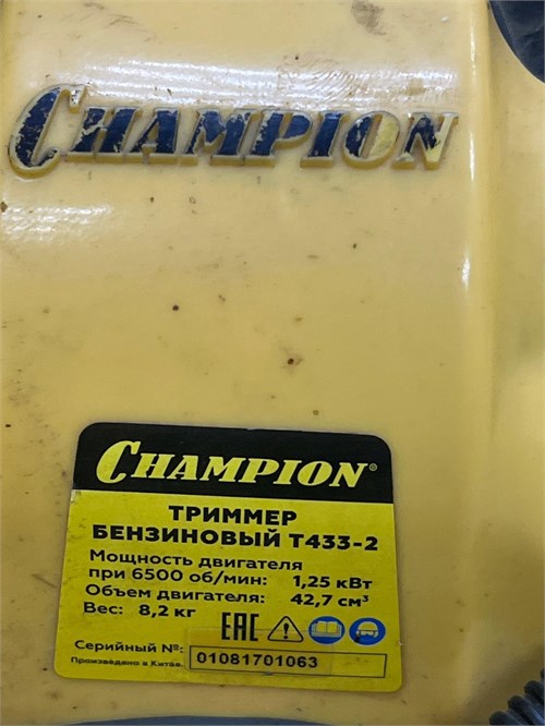 Бензиновый триммер Champion Т433-2 890000515073 - фото 750485