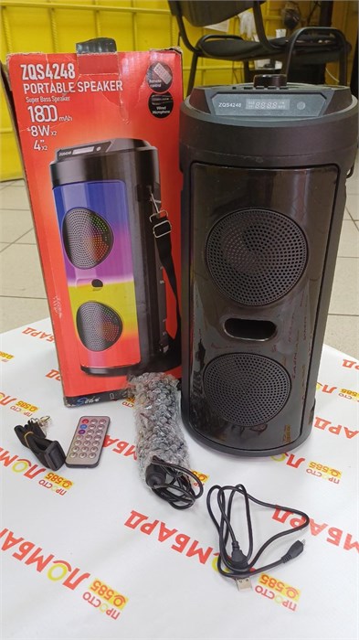 Портативная колонка BT Speaker ZQS-4248 с микрофоном 890000512511 - фото 774582