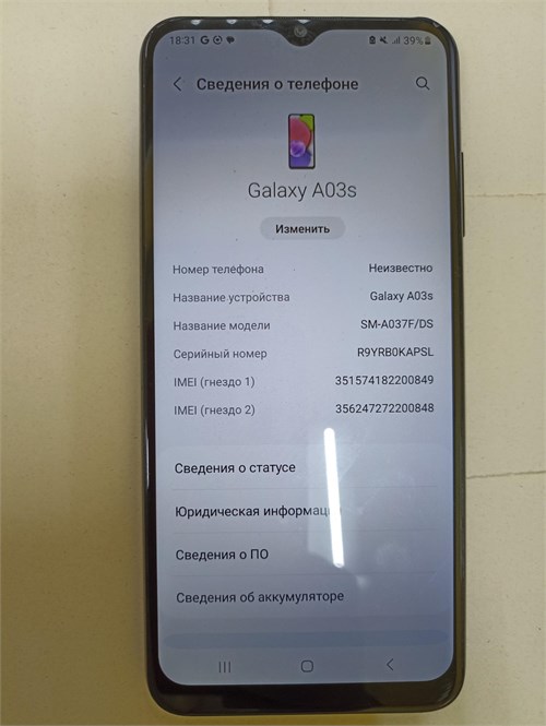 Samsung Galaxy A03s 3/32 ГБ 890000558149 - фото 830996