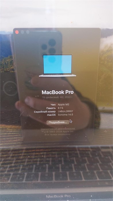 Apple MacBook Pro (13-inch, M2, 2022) 8/256 890000593217 - фото 881330