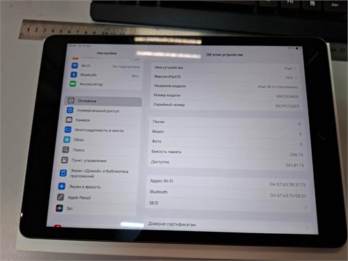 Планшет Apple iPad (9-го поколения) (2021) Wi-Fi 256 ГБ 890000600730 - фото 897597