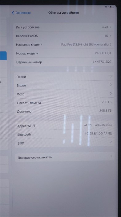 ПЛАНШЕТ Apple iPad Pro 12.9-inch (6th generation,2022) 256ГБ 890000640284 - фото 953959