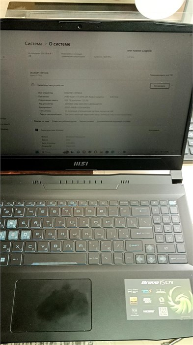 Игровой ноутбук MSI Bravo-15 C7V (7535HS RTX 4050) 890000651199