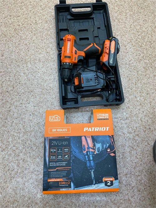 Аккумуляторная дрель-шуруповёрт Patriot BR 189 UES 890000652289