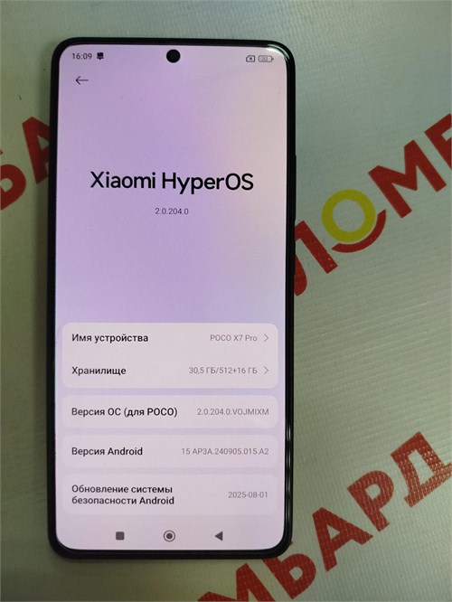 XIAOMI POCO X7 PRO 12/512 ГБ 890000658771