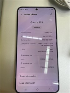 SAMSUNG GALAXY S25 12/256 ГБ 890000672108