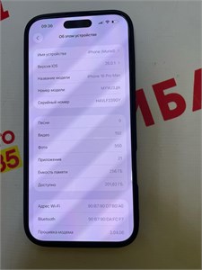 APPLE IPHONE 16 PRO MAX 256 ГБ 890000668625