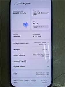 HONOR 200 LITE 8/256 ГБ 890000679942