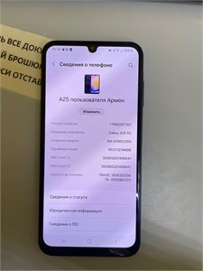 SAMSUNG GALAXY A25 5G 6/128 ГБ 890000688368
