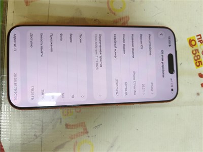 APPLE IPHONE 17 PRO MAX 256 ГБ 890000696547