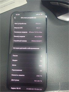 APPLE IPHONE 13 PRO MAX 256GB 890000700463