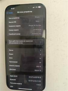 APPLE IPHONE 16 PRO MAX 256GB 890000713869