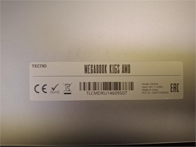 16" Ноутбук Tecno Megabook K16S Ryzen 5 5500U 890000696612