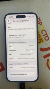 APPLE IPHONE 16 128 ГБ 890000724604