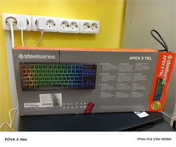 Клавиатура проводная SteelSeries Apex 3 TKL 890000520669