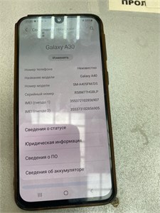 Samsung Galaxy A40	4/64 890000597133