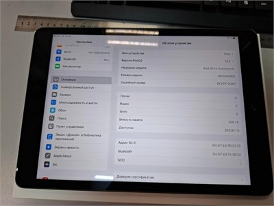 Планшет Apple iPad (9-го поколения) (2021) Wi-Fi 256 ГБ 890000600730