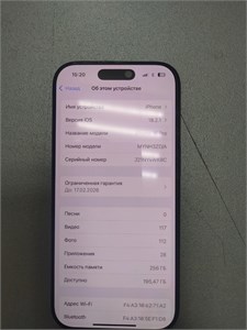 APPLE IPHONE 16 PRO 256GB 890000603732