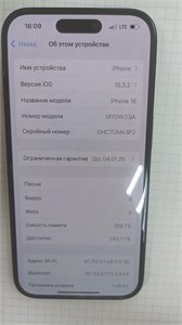 Apple iPhone 16 256GB 890000607523