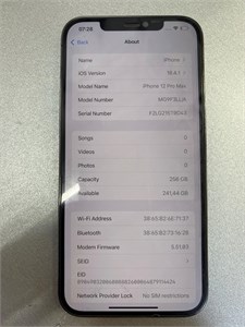 APPLE IPHONE 12 PRO MAX 256GB 890000619188