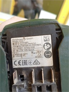 Аккумуляторная угловая шлифмашина Metabo W 18 LTX 125 890000634733