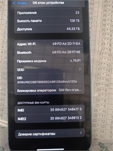 APPLE IPHONE 13 128 ГБ 890000642223