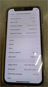 APPLE IPHONE 12 MINI 256 ГБ 890000645773